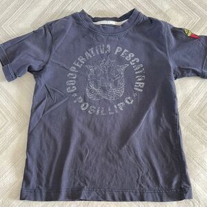 Cooperativa Pescatori Posillipo Boys Navy Blue Kids Graphic Shirt - Size: 6